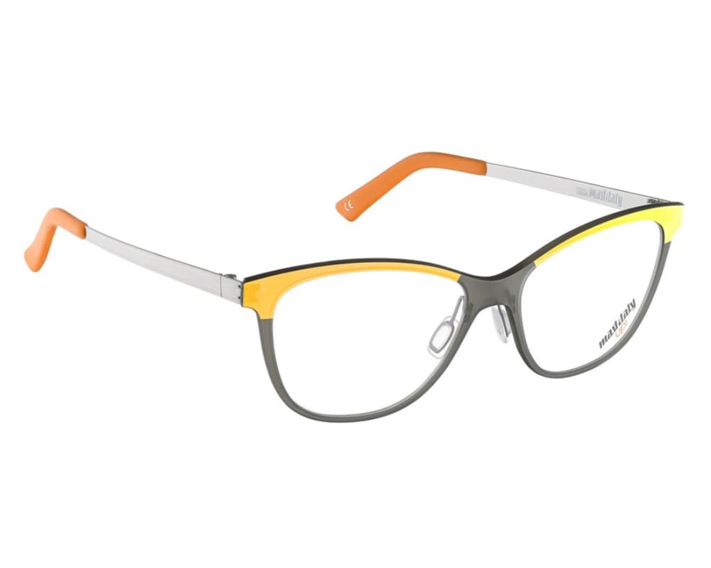 Mad in Italy Zucca R55 Eyeglasses Mirror Orange Stripes 53mm Women