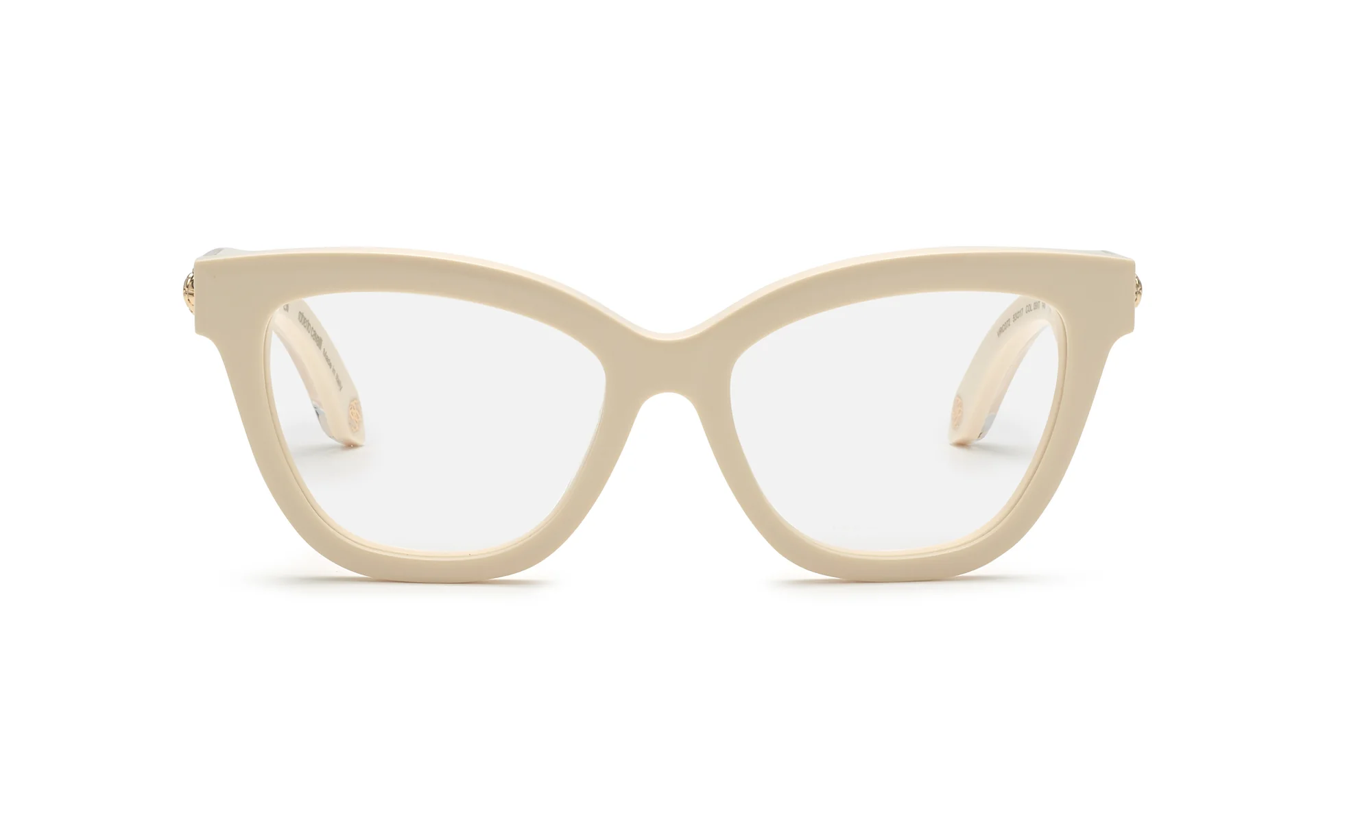 Roberto Cavalli VRC072 09X7 Eyeglasses Shiny Beige 53mm Women