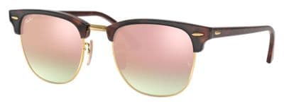 Ray-Ban RB3016 CLUBMASTER 990/7O RB3016 Sunglasses Brown 145mm Women