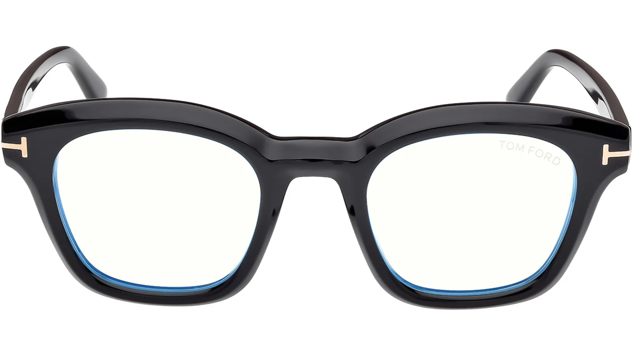 Tom Ford FT5961B 001 Eyeglasses Shiny Black 49mm Men 2