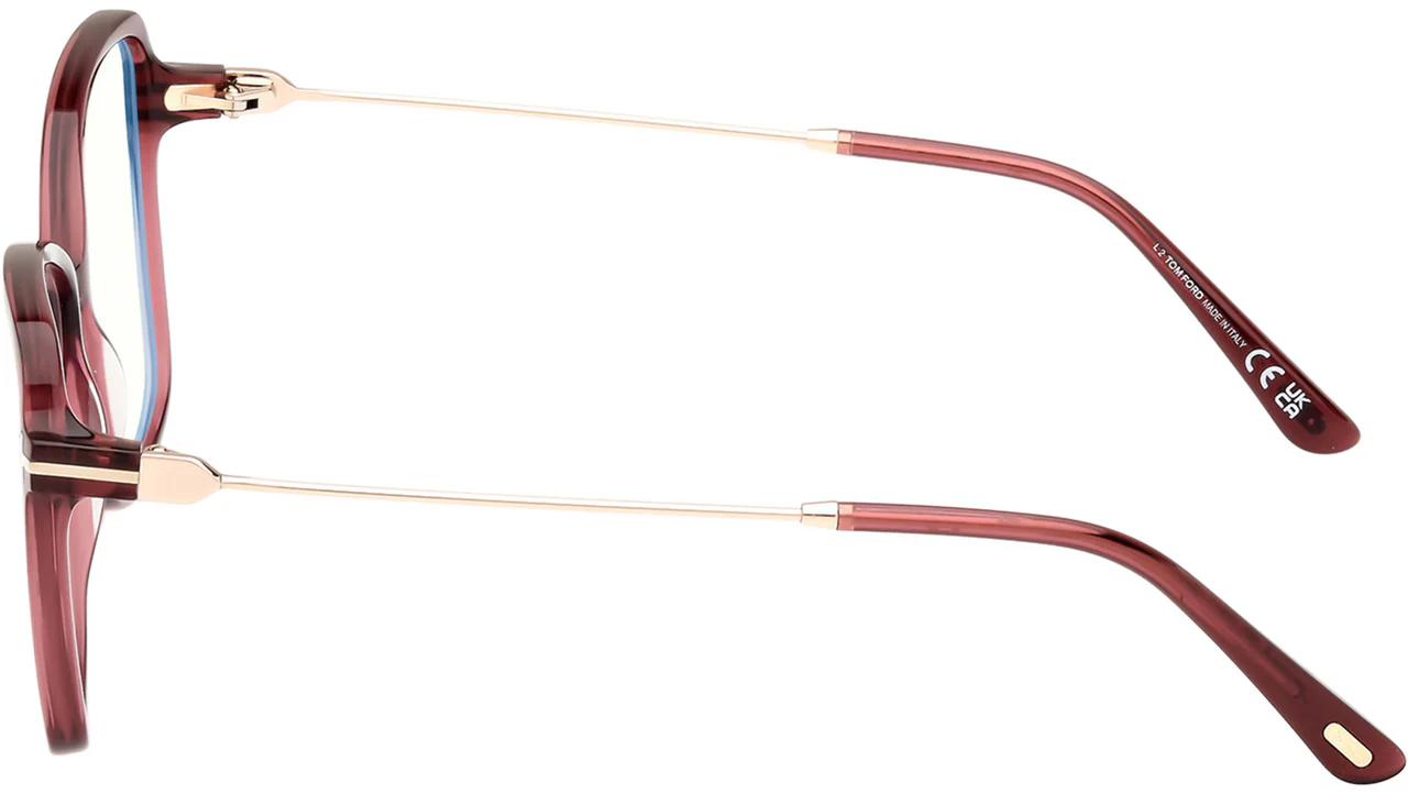 Tom Ford FT5953B 069 Eyeglasses Shiny Bordeaux 55mm Women 4