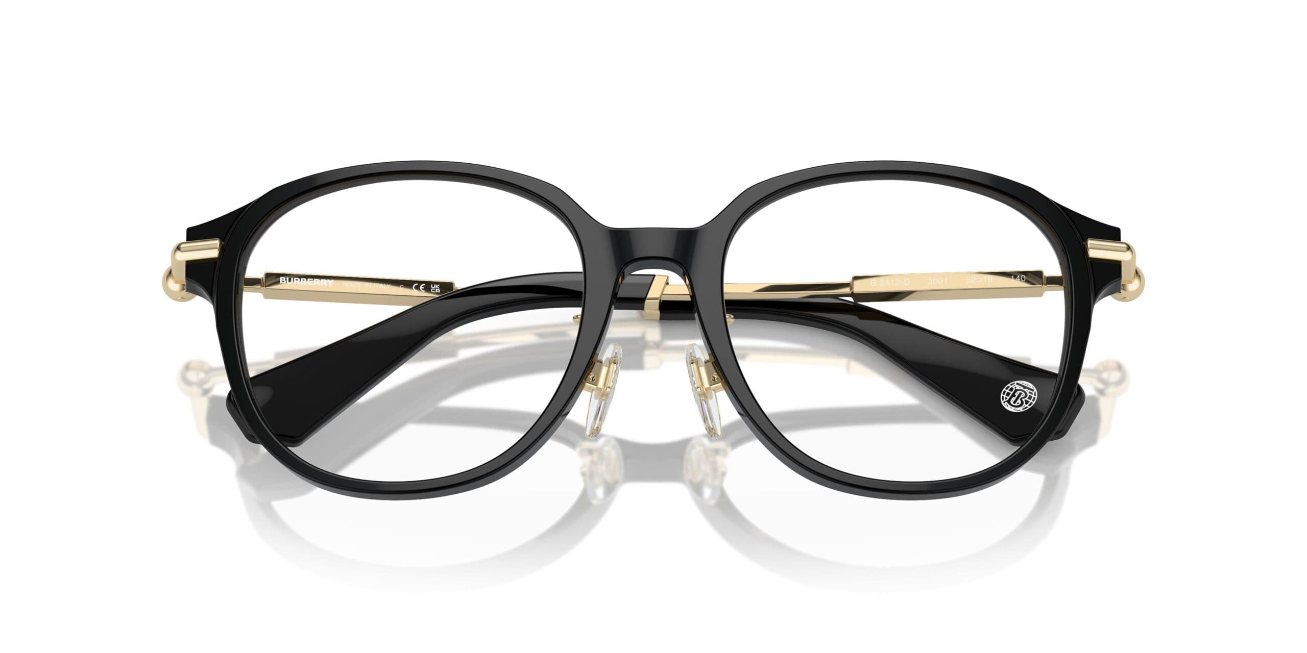 Burberry 0BE2412D 3001 Eyeglasses Black 52mm Women 5