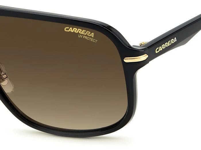 Carrera 296/S 02M2 Sunglasses Black Gold 60mm Men 4