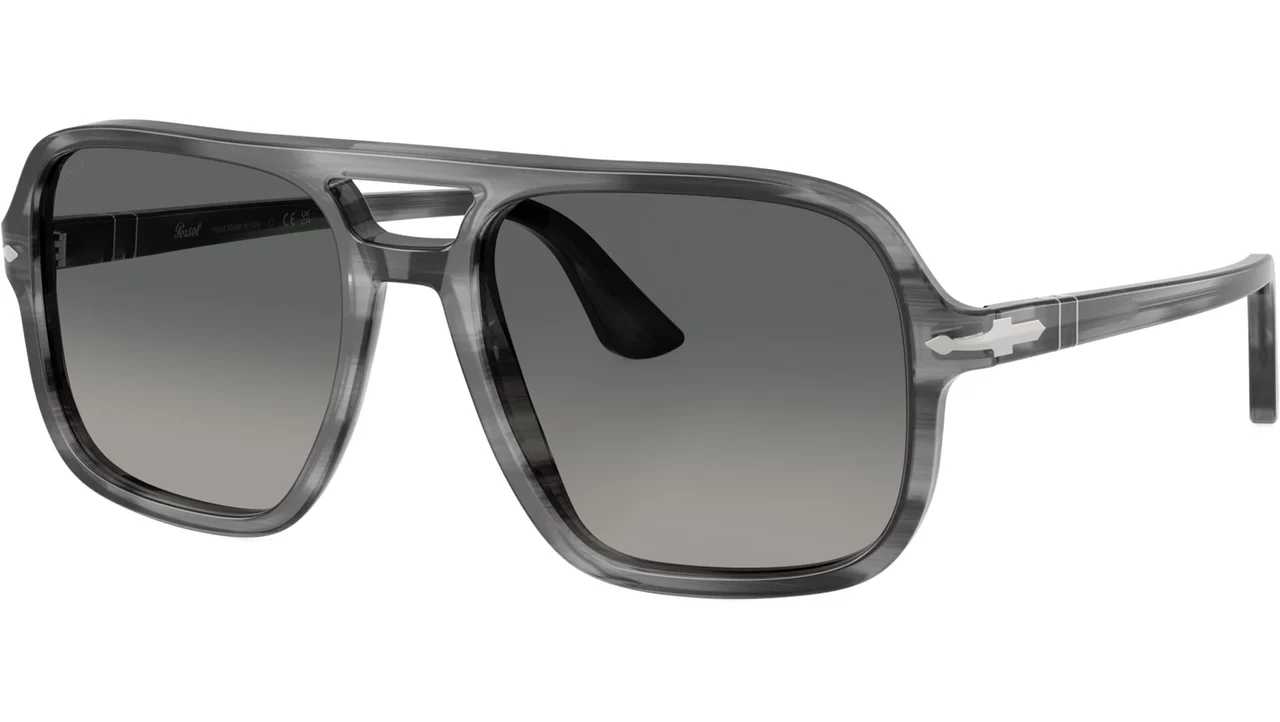 Persol PO3328S 119271 Sunglasses Striped Grey 55mm Men