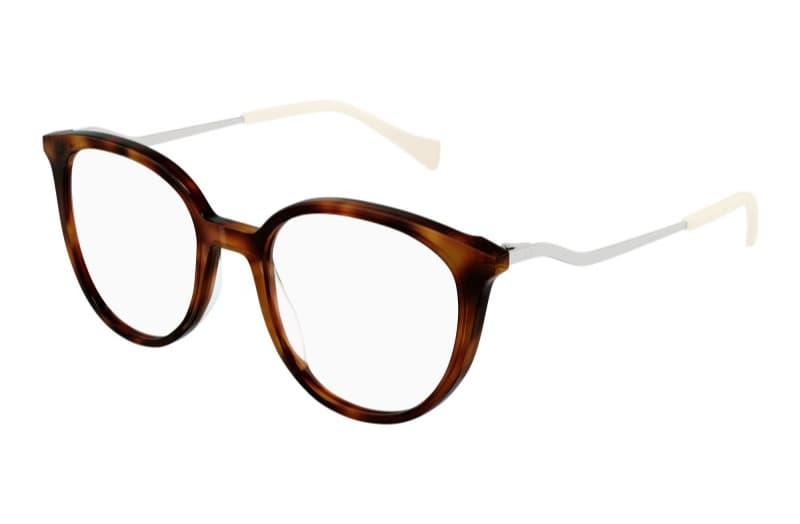 Gucci GG1008O 003 Eyeglasses Shiny Havana 51mm Women
