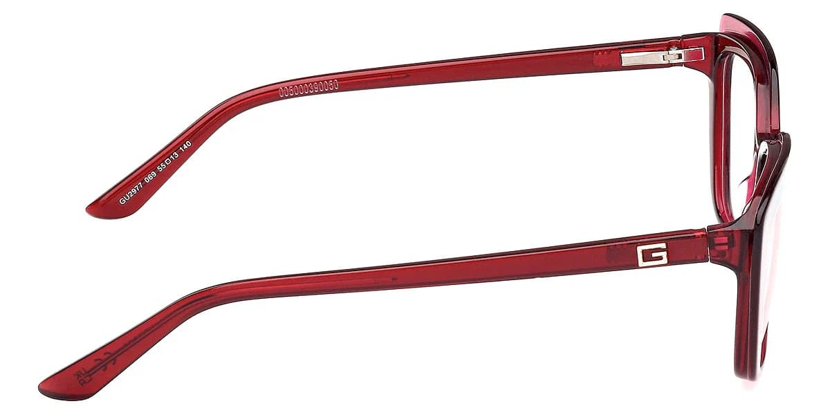 Guess GU2977 069 Eyeglasses Shiny Bordeaux 49mm Women 5