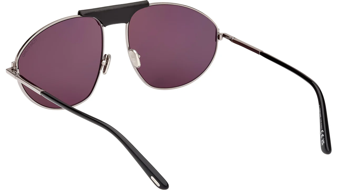 Tom Ford FT1095 14A Sunglasses Shiny Light Ruthenium 60mm Women 3
