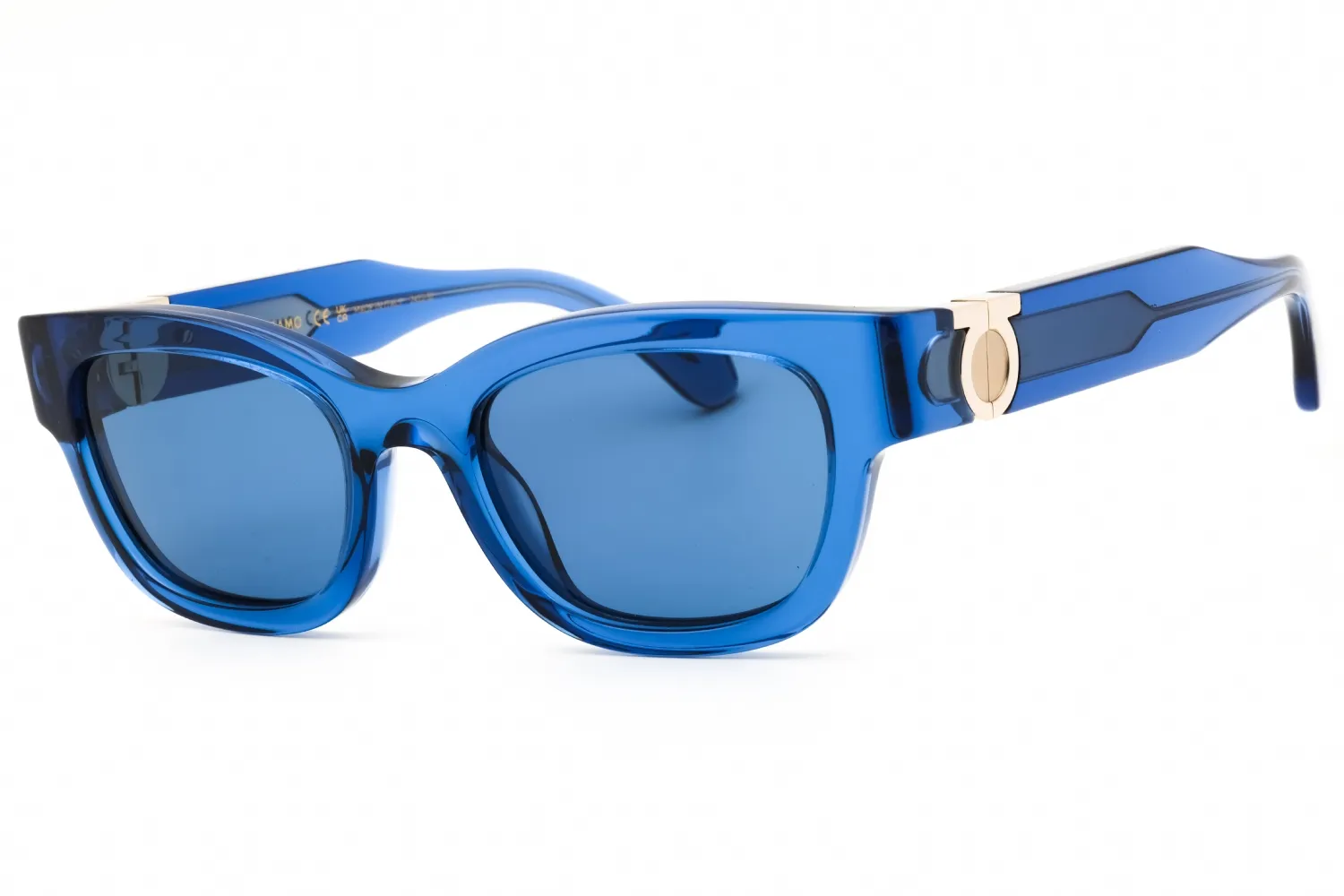 Salvatore Ferragamo SF2067S 432 Sunglasses Transparent Blue 52mm Women