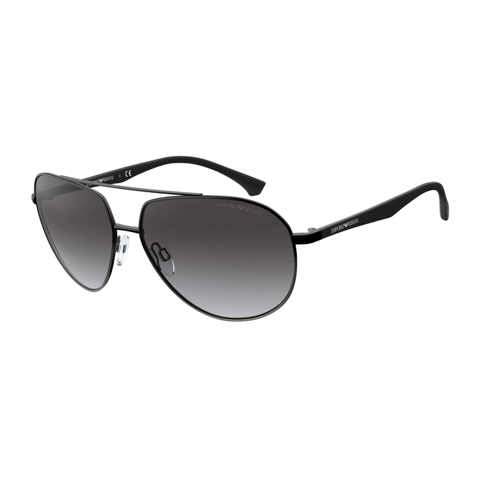 Emporio Armani EA2096 331611 Sunglasses Matte Black &amp; Gunmetal 60mm Men