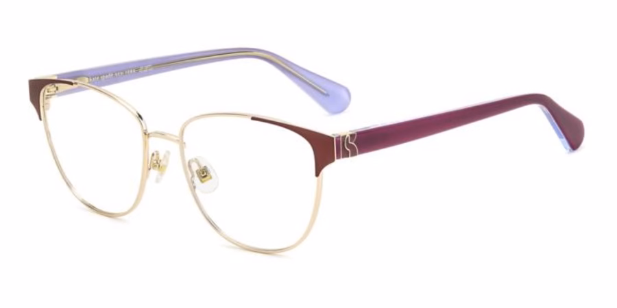 Kate Spade DOVE/G 0NOA Eyeglasses Gold Burgundy 52mm Women