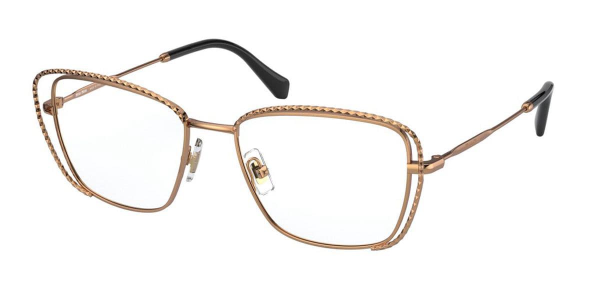 Miu Miu VMU50T 7OE-1O1 MU50TV Eyeglasses Gold 52mm Women