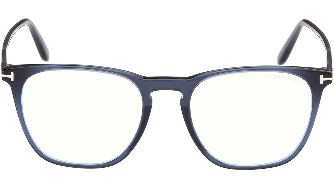Tom Ford FT5937B 090 Eyeglasses Shiny Blue 52mm Men 2
