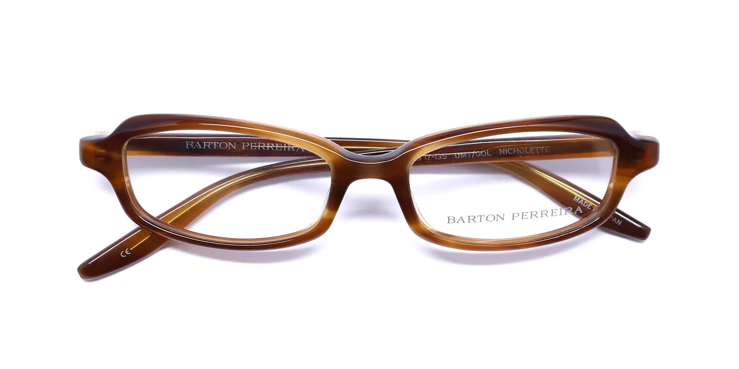 Barton Perreira Nicholette umt/gol Eyeglasses Amber Brown 50mm 2