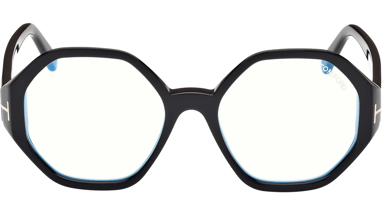 Tom Ford FT5967B 001 Eyeglasses Shiny Black 53mm Women 2