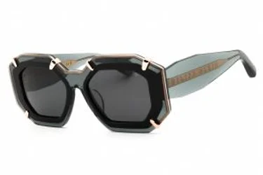 Philipp Plein SPP098V 0819 Sunglasses Shiny Transparent Grey