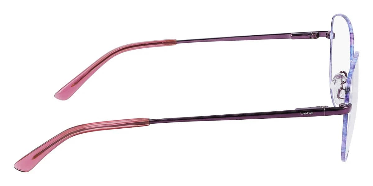 Bebe BB5207 501 Eyeglasses Plum Floral 53mm Women 5