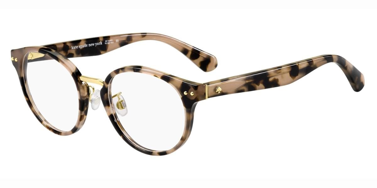 Kate Spade ASIA/F 086 Asia/F Asian Fit Eyeglasses Brown 50mm Women
