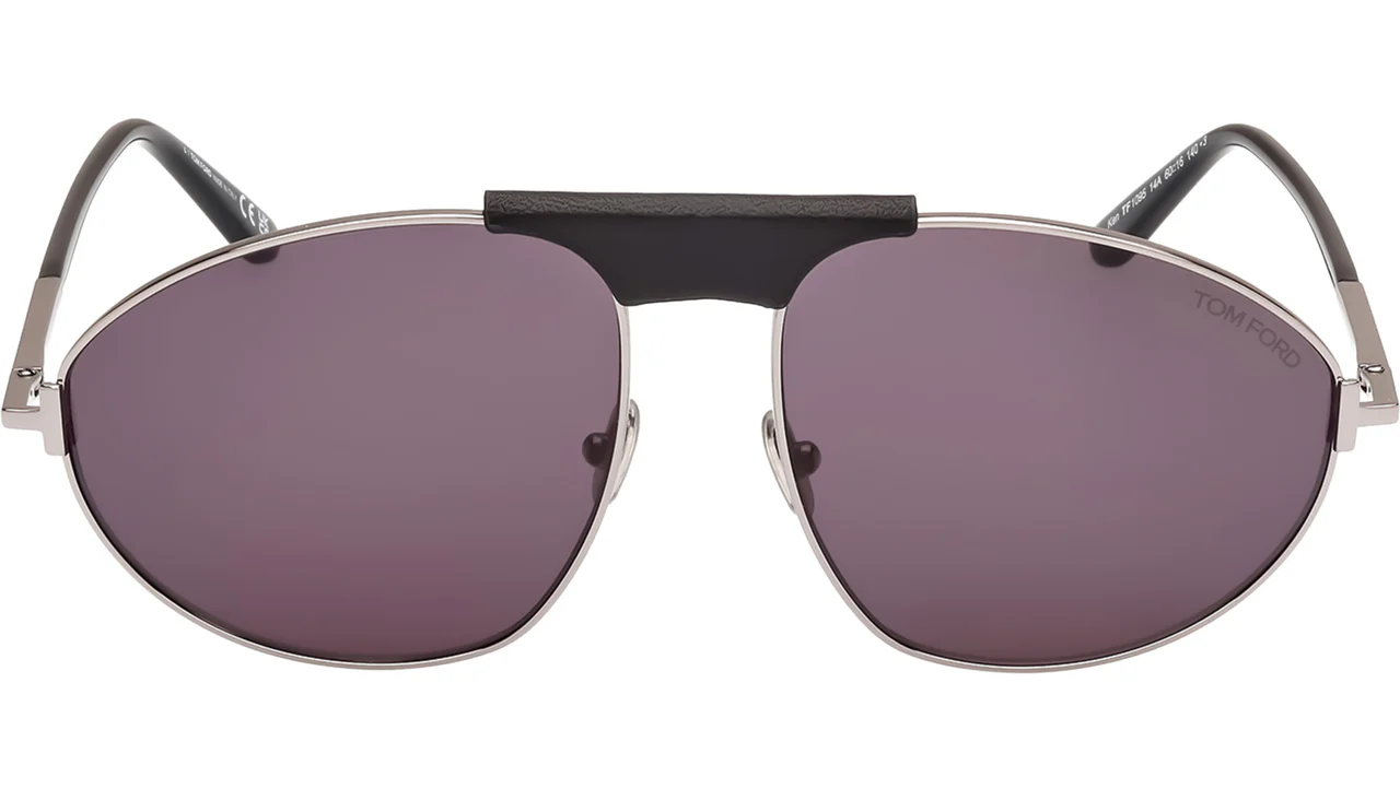 Tom Ford FT1095 14A Sunglasses Shiny Light Ruthenium 60mm Women 2