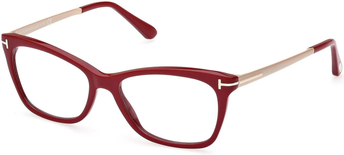 Tom Ford FT5353 069 Eyeglasses Shiny Bordeaux 54mm Women