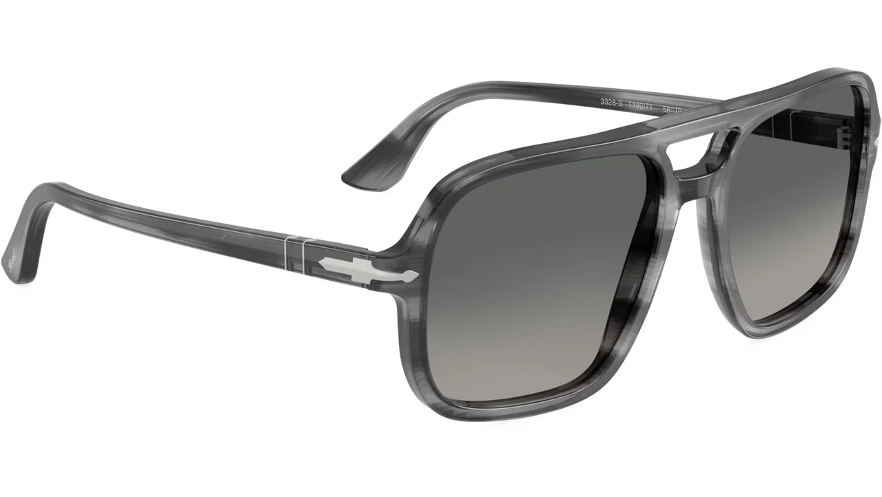 Persol PO3328S 119271 Sunglasses Striped Grey 55mm Men 5