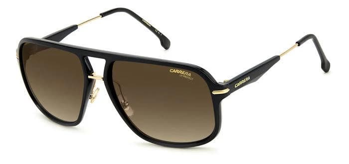 Carrera 296/S 02M2 Sunglasses Black Gold 60mm Men