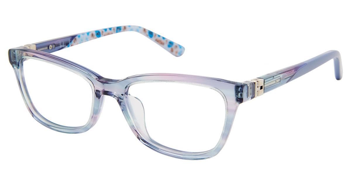 Nicole Miller NMLILOU 01 Eyeglasses Transparent Blue 47mm Kids