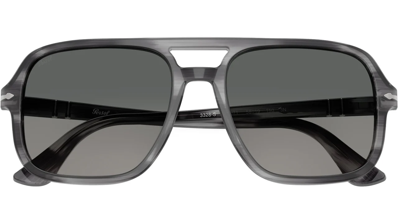 Persol PO3328S 119271 Sunglasses Striped Grey 55mm Men 6