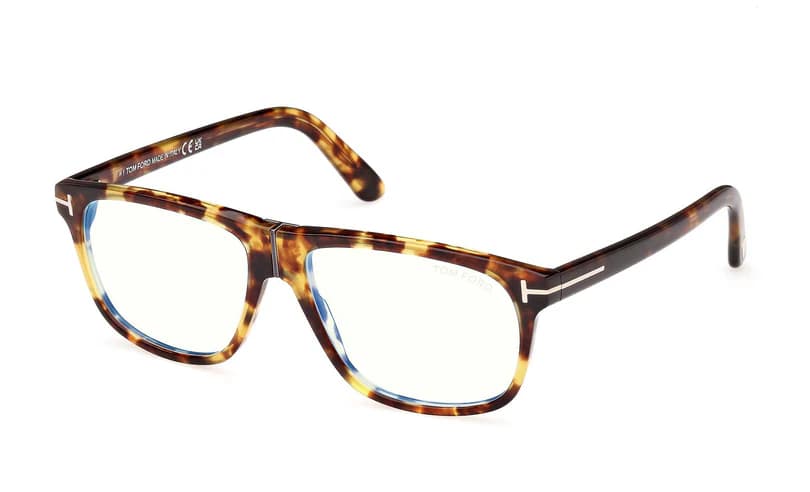 Tom Ford FT5978B 053 Eyeglasses Blonde Havana 56mm Men