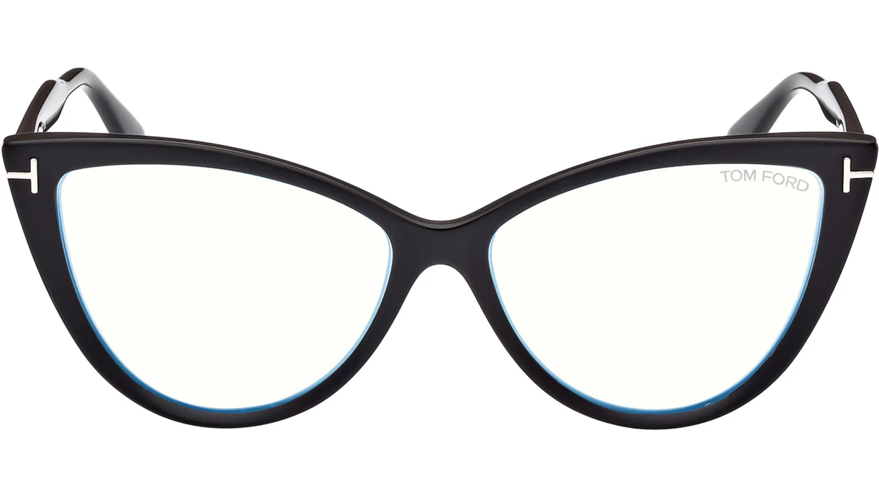 Tom Ford FT5843B 005 Eyeglasses Black 56mm Women 2