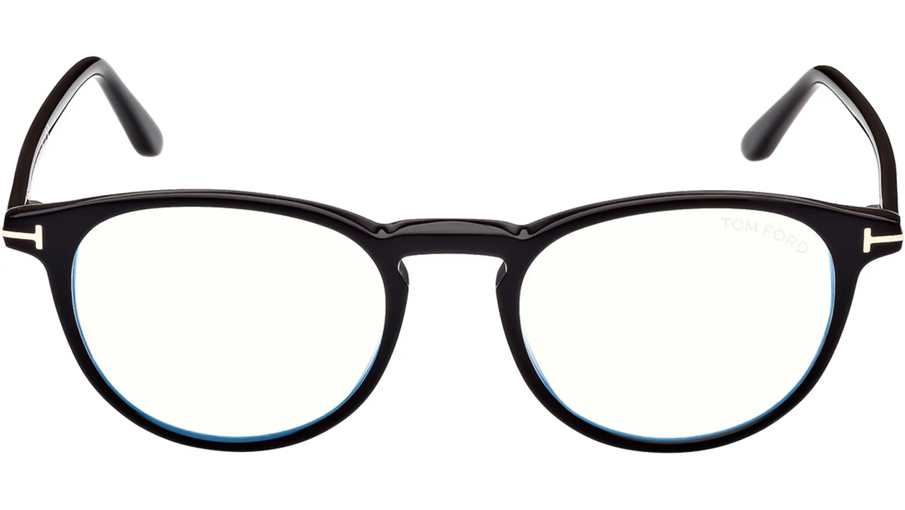 Tom Ford FT5803B 001 Eyeglasses Shiny Black 49mm Men 2