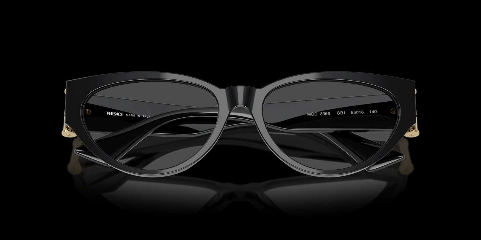 Versace 0VE3366F GB1 Eyeglasses Black 55mm Women 5