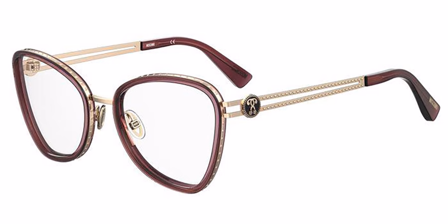 Moschino MOS584 0LHF Eyeglasses Burgundy 52mm Women