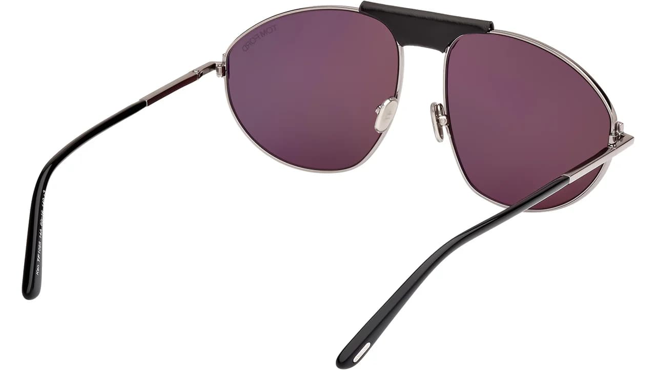 Tom Ford FT1095 14A Sunglasses Shiny Light Ruthenium 60mm Women 5