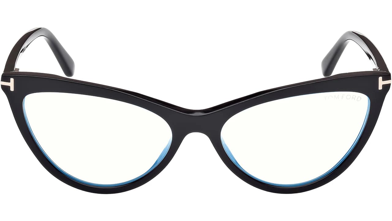 Tom Ford FT5896B 001 Eyeglasses Shiny Black 56mm Women