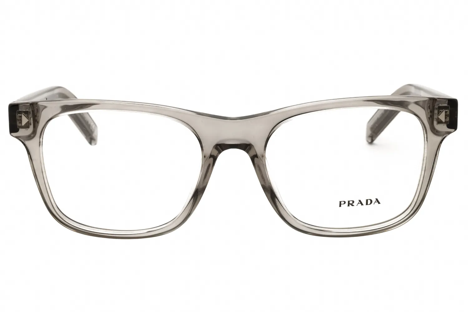 Prada 0PR A13V 10J1O1 Eyeglasses Transparent Hematite Grey 52mm Men 2