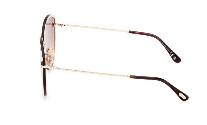 Tom Ford FT1106 28G Sunglasses Shiny Gold 63mm Women 3