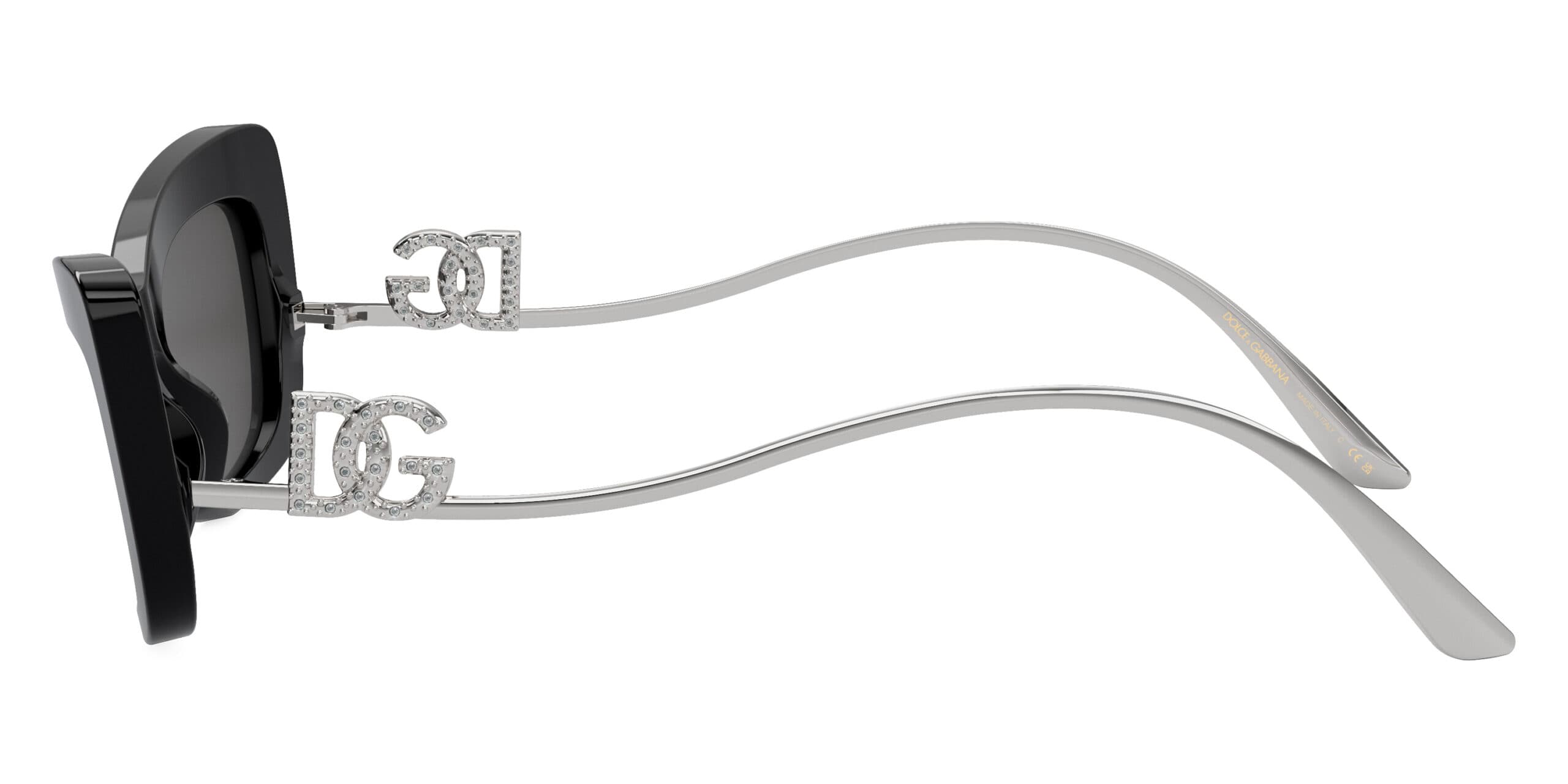 Dolce &amp; Gabbana DG4467B 501/87 Sunglasses Black Silver 55mm Women