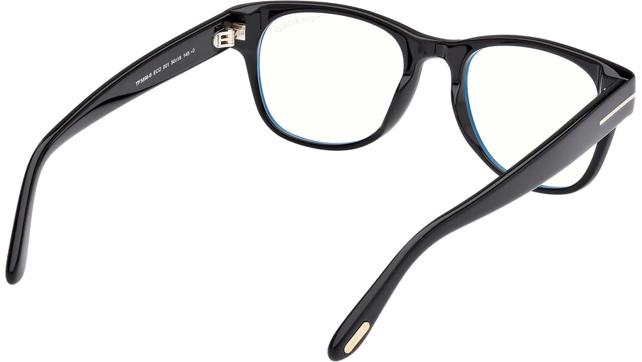 Tom Ford FT5898B 001 Eyeglasses Shiny Black 52mm Men 5