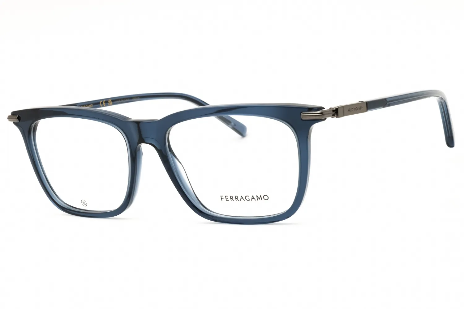 Salvatore Ferragamo SF3007 432 Eyeglasses Transparent Blue 56mm Men