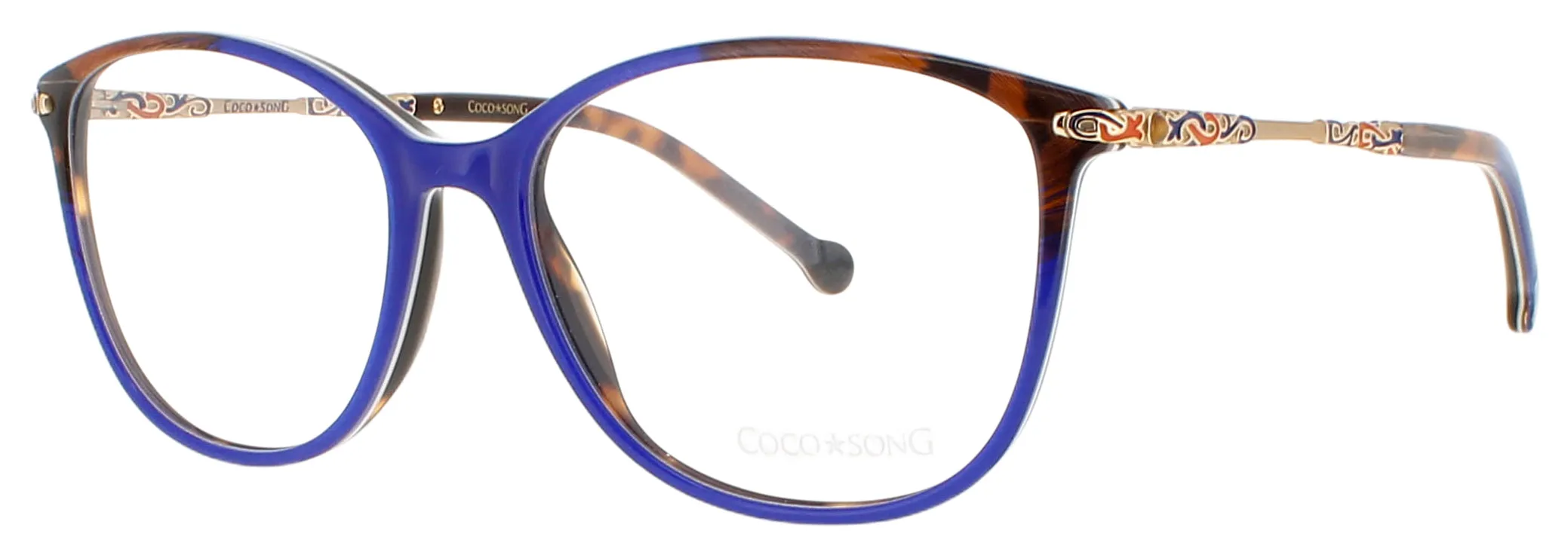 Coco Song MONA ROCK C02 Eyeglasses Blue Brown 53mm Women