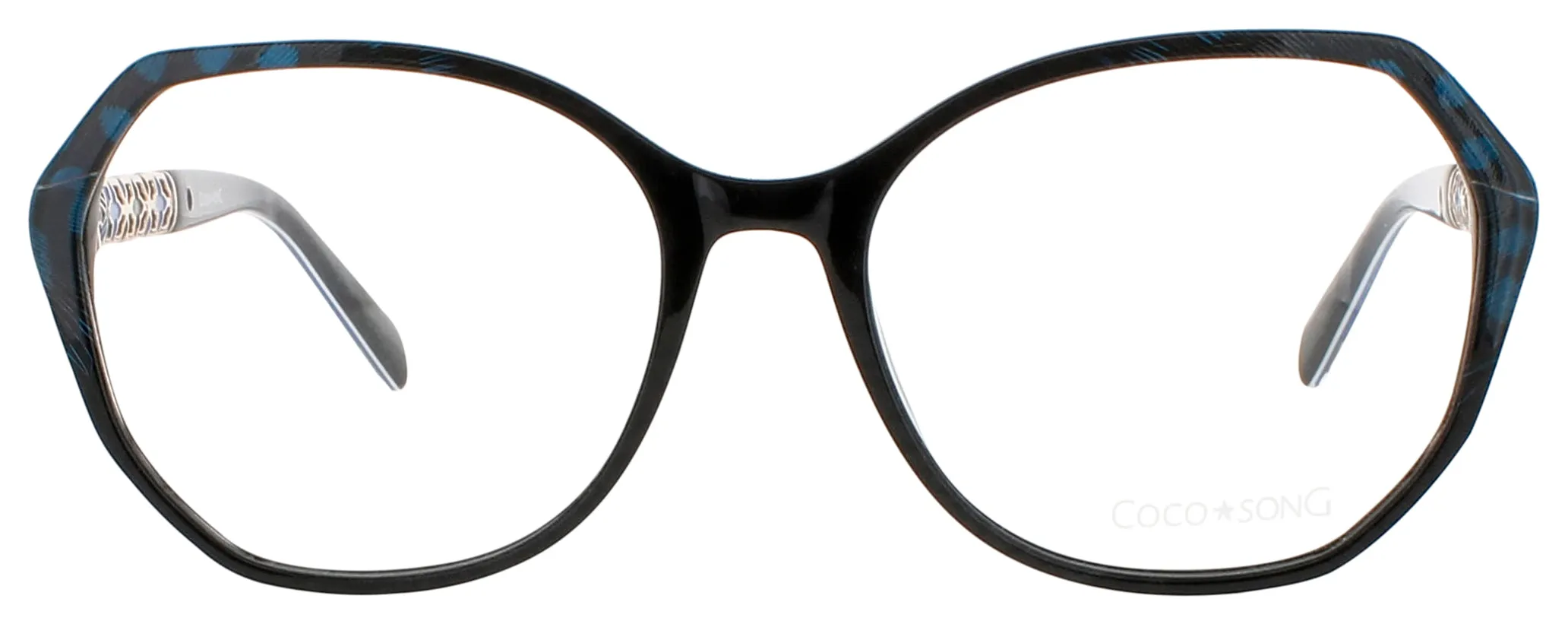Coco Song SWEET SKY C01 Eyeglasses Black Blue 55mm Women 2