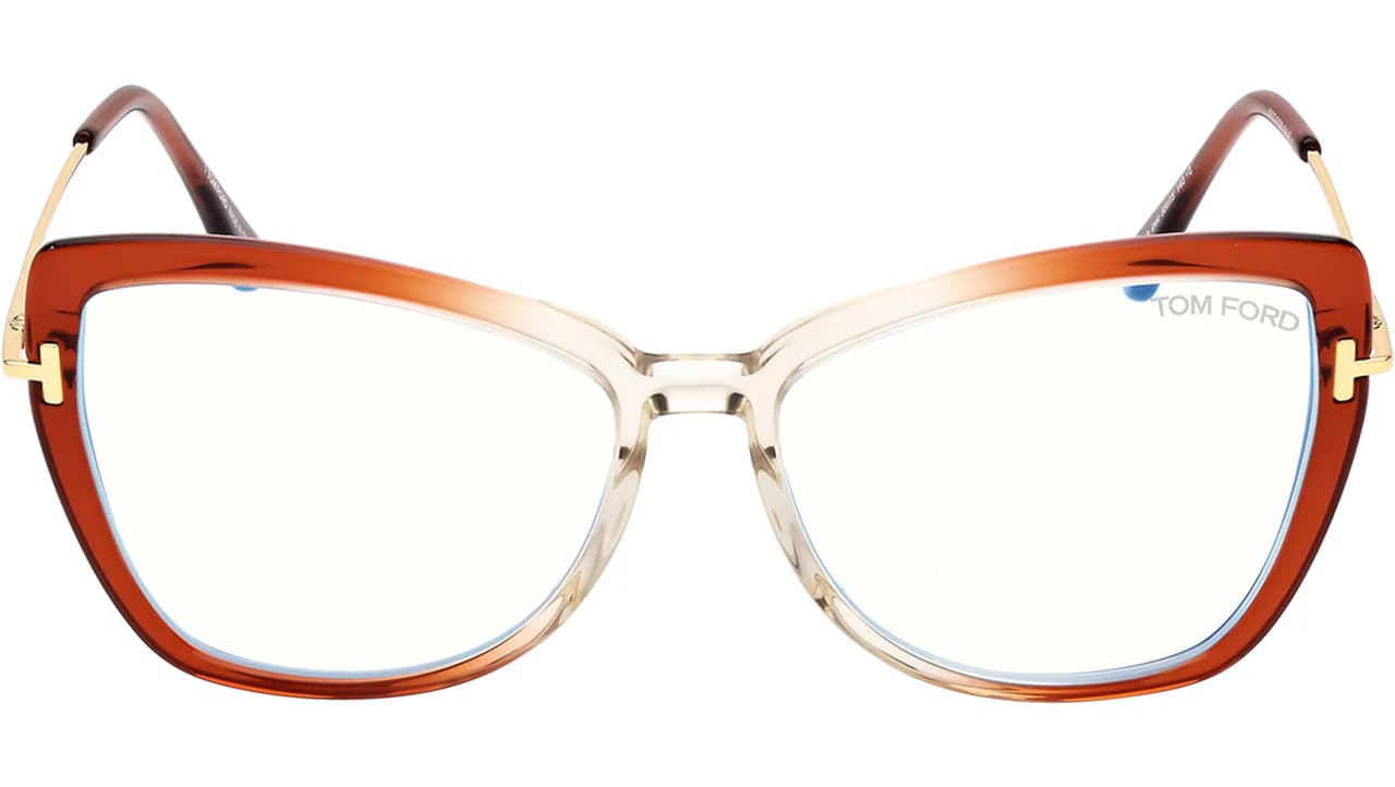 Tom Ford FT5882B 044 Eyeglasses Orange 55mm Women 2