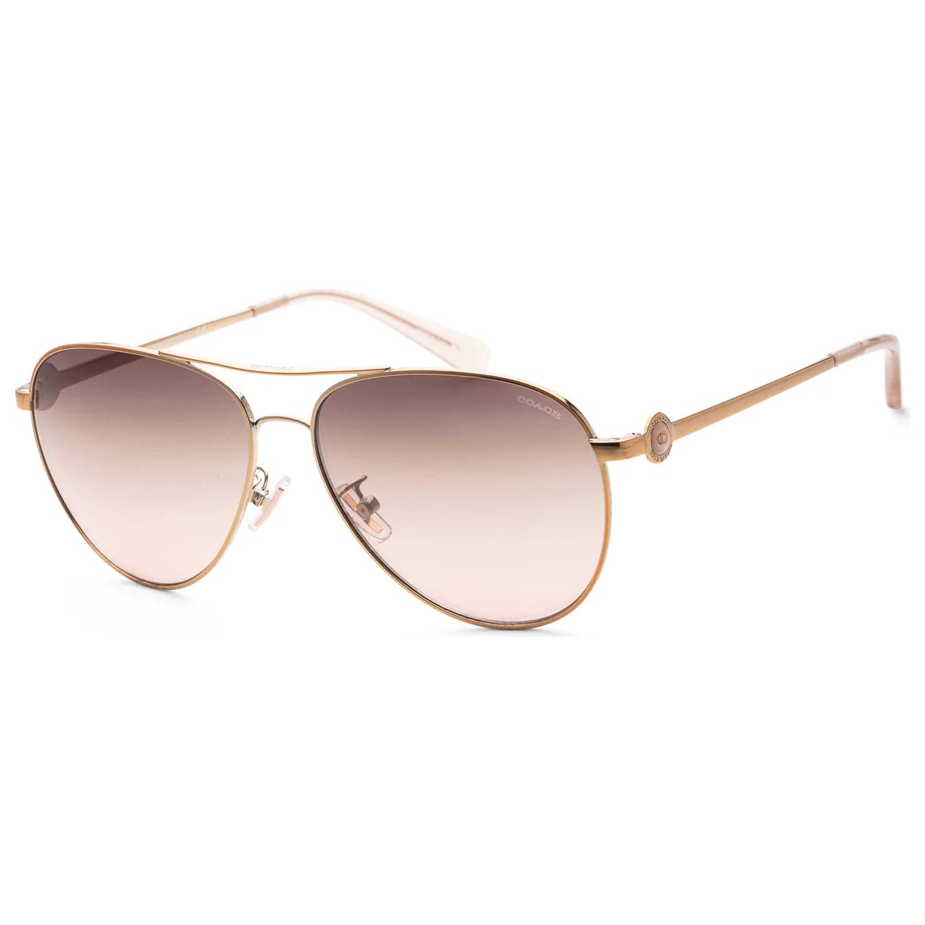 Coach HC7128 9331U8 Sunglasses Shiny Rose Gold 58mm Women