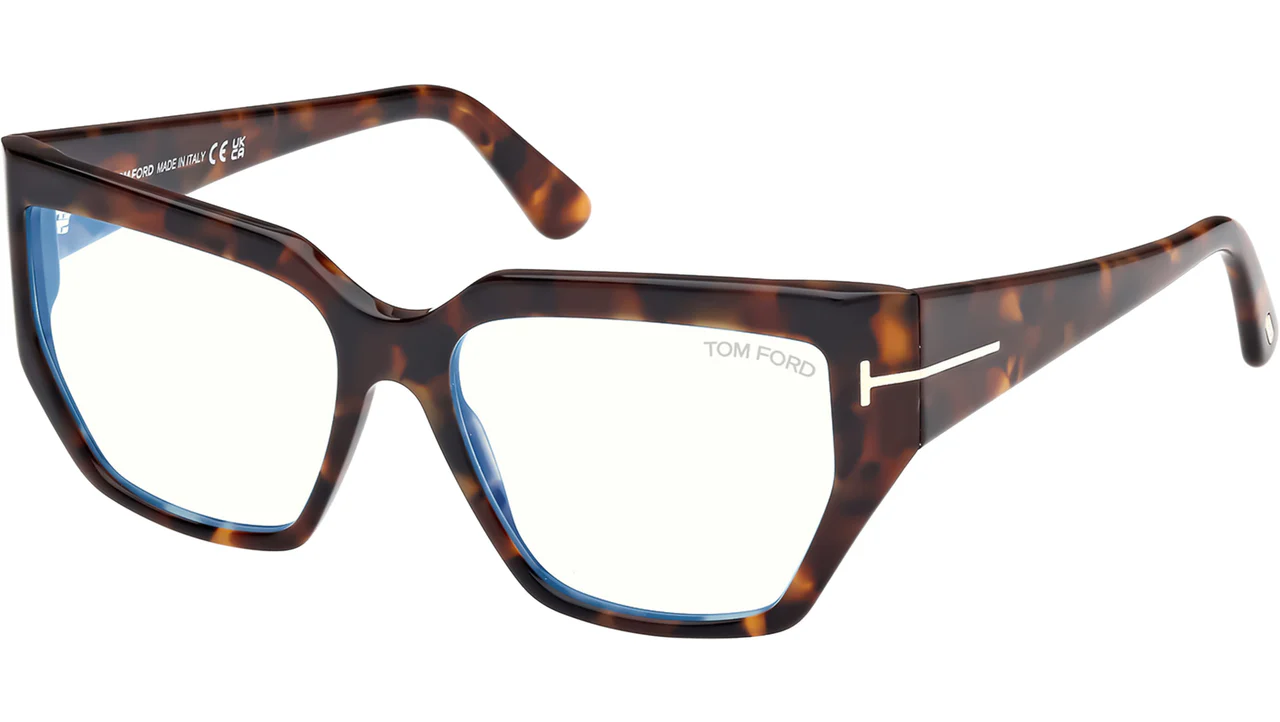 Tom Ford FT5951B 052 Eyeglasses Dark Havana 54mm Women