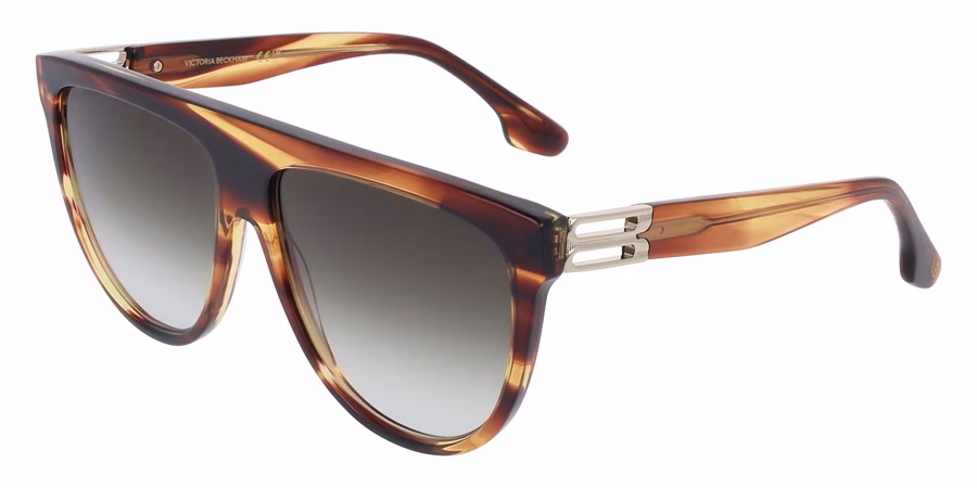Victoria Beckham VB680S 230 Sunglasses Striped Brown 58mm Women