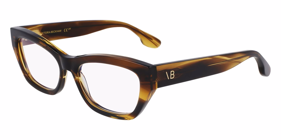 Victoria Beckham VB2675 318 Eyeglasses Striped Khaki 53mm Women