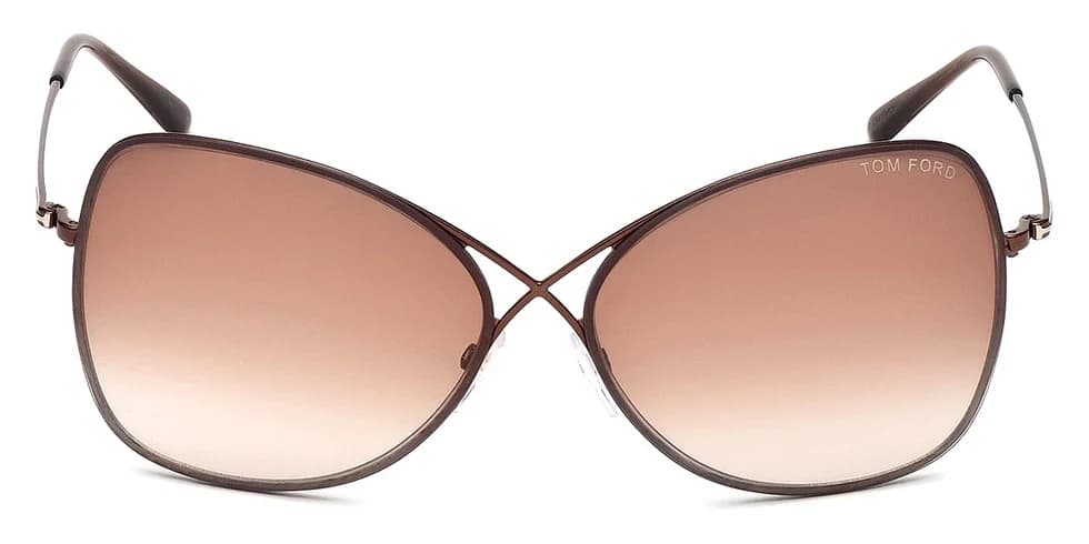 Tom Ford FT0250 48F Sunglasses Shiny Brown 63mm Women 2