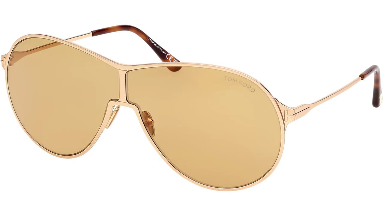 Tom Ford FT1174 30E Sunglasses Shiny Deep Gold 71mm Unisex