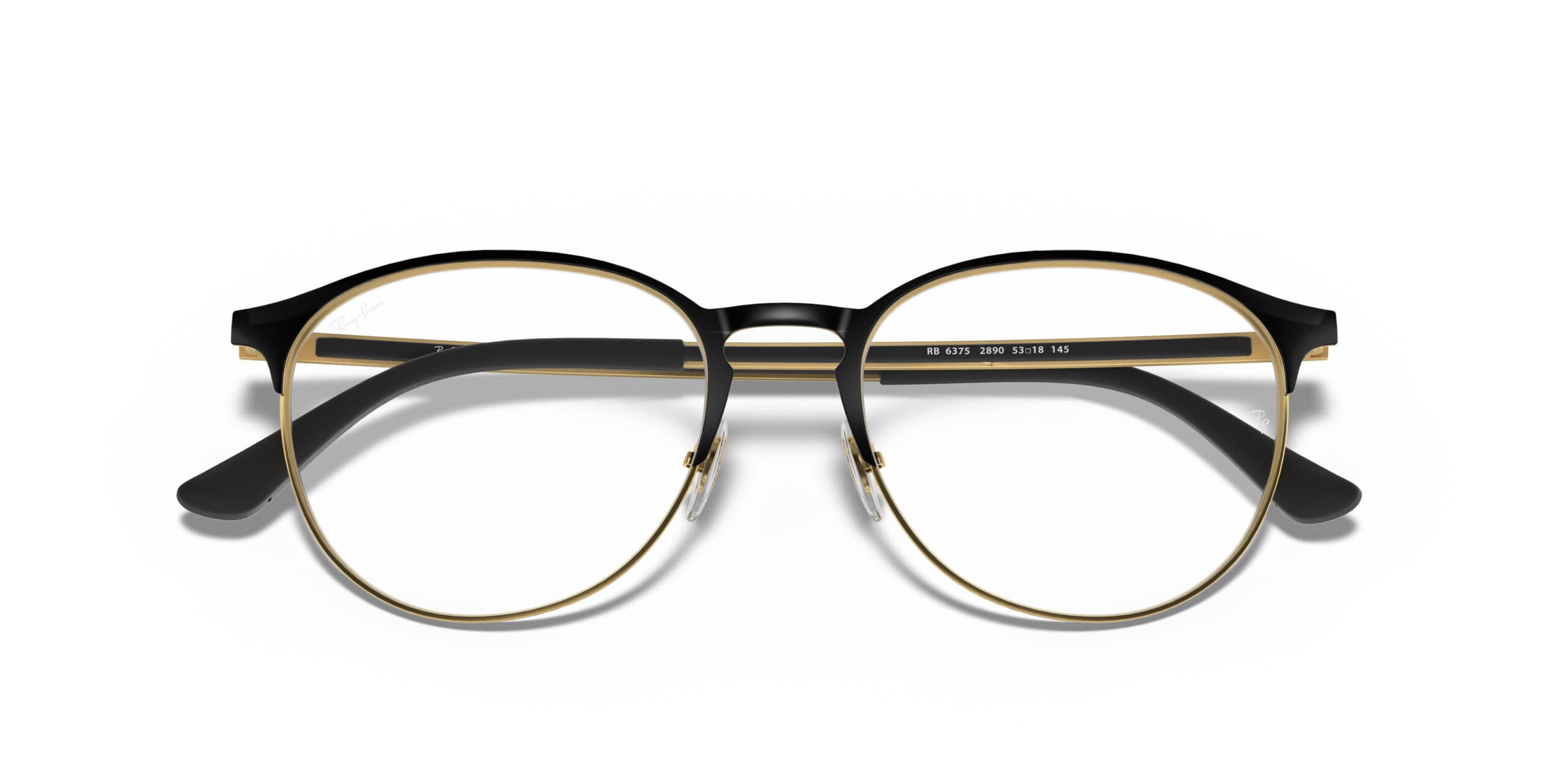 Ray-Ban RB6375 2890 Eyeglasses Black 51mm Unisex 2