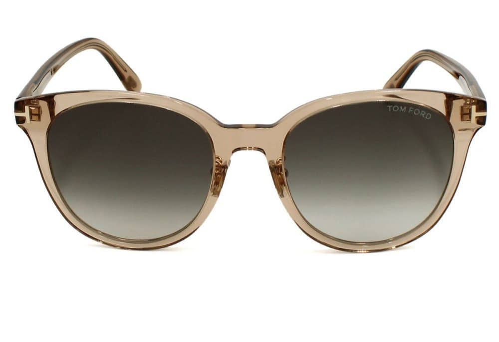 Tom Ford FT1133K 45B Sunglasses Shiny Light Brown 55mm Women 2